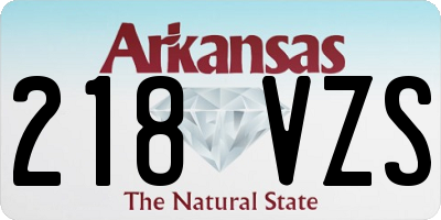 AR license plate 218VZS