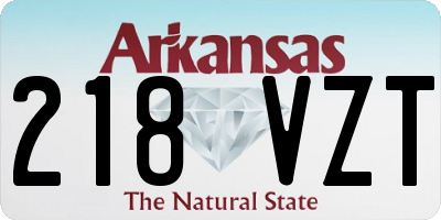 AR license plate 218VZT