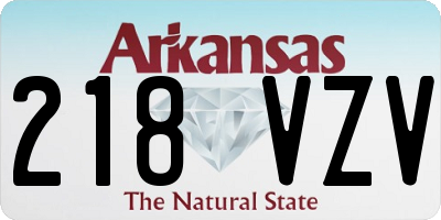 AR license plate 218VZV