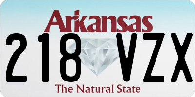 AR license plate 218VZX
