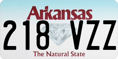 AR license plate 218VZZ