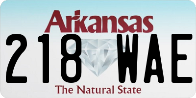 AR license plate 218WAE