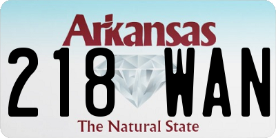 AR license plate 218WAN