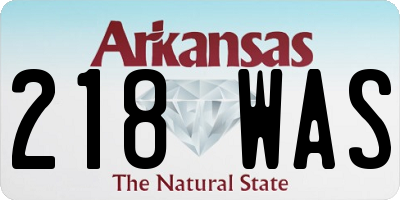 AR license plate 218WAS