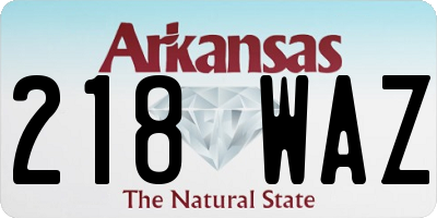 AR license plate 218WAZ