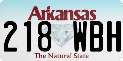 AR license plate 218WBH