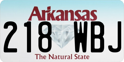 AR license plate 218WBJ