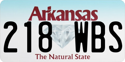 AR license plate 218WBS