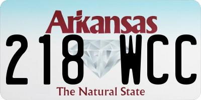AR license plate 218WCC