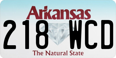 AR license plate 218WCD