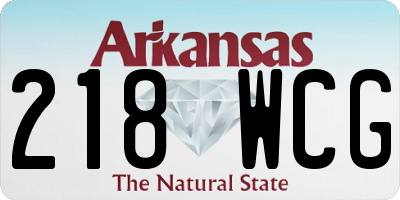 AR license plate 218WCG