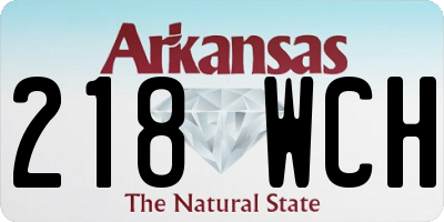 AR license plate 218WCH