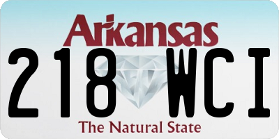 AR license plate 218WCI