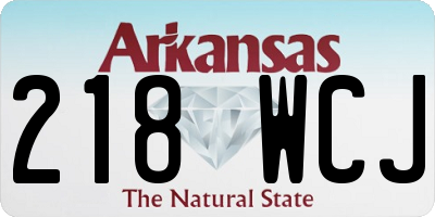 AR license plate 218WCJ