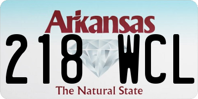AR license plate 218WCL