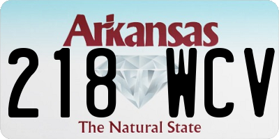 AR license plate 218WCV