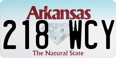 AR license plate 218WCY