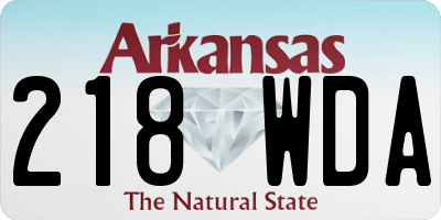 AR license plate 218WDA