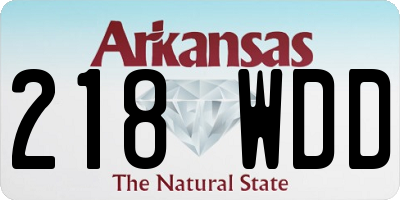 AR license plate 218WDD