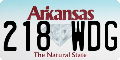 AR license plate 218WDG