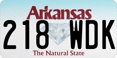 AR license plate 218WDK
