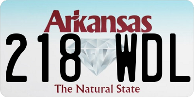 AR license plate 218WDL