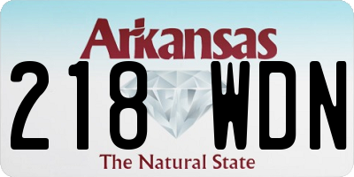 AR license plate 218WDN