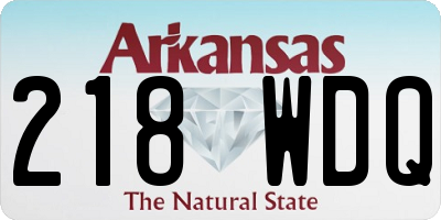 AR license plate 218WDQ