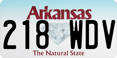 AR license plate 218WDV