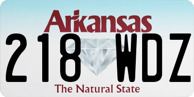 AR license plate 218WDZ