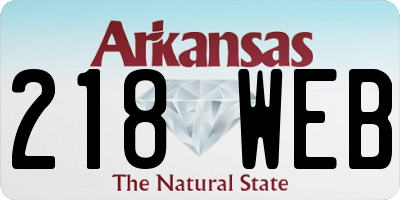 AR license plate 218WEB