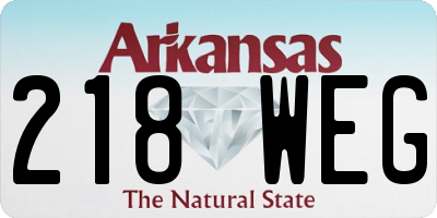 AR license plate 218WEG