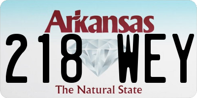AR license plate 218WEY