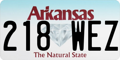 AR license plate 218WEZ