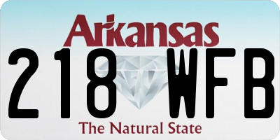 AR license plate 218WFB