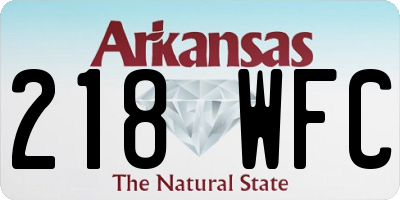 AR license plate 218WFC