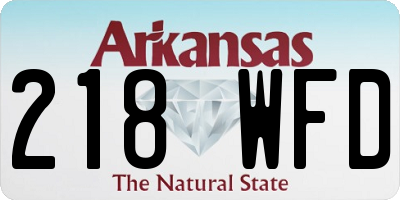 AR license plate 218WFD
