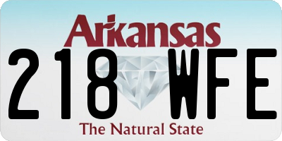 AR license plate 218WFE