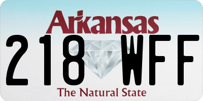 AR license plate 218WFF