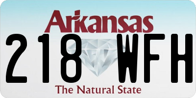 AR license plate 218WFH