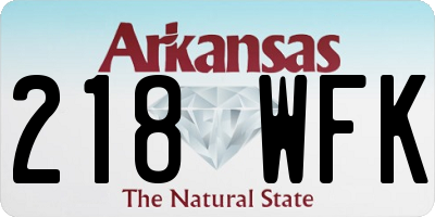 AR license plate 218WFK