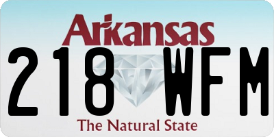 AR license plate 218WFM