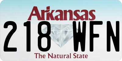 AR license plate 218WFN