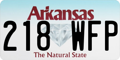 AR license plate 218WFP