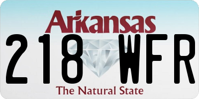 AR license plate 218WFR