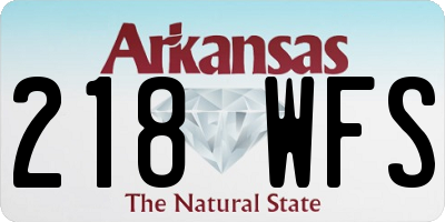 AR license plate 218WFS