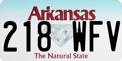 AR license plate 218WFV