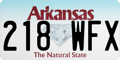 AR license plate 218WFX