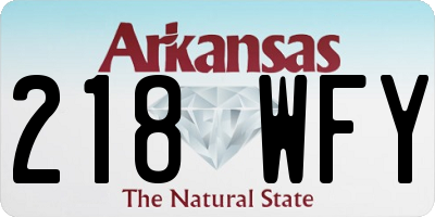 AR license plate 218WFY