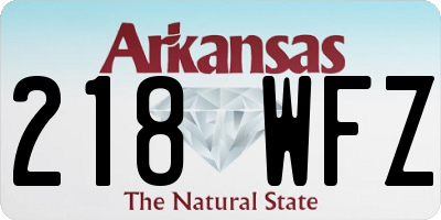 AR license plate 218WFZ